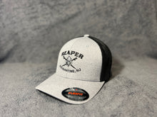 Load image into Gallery viewer, Reaper Hat Black/Grey Flexfit OSFA
